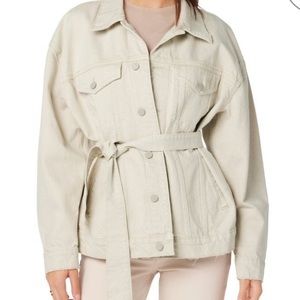 Amuse Society denim belted jacket . Orange color . Worn once